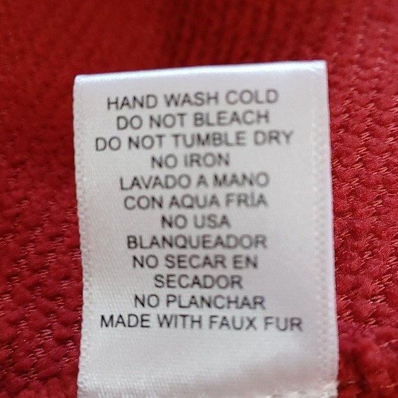 Love Tree Women's Size Large 1/4 Zip Sherpa Pullover Red Draw Cords NEW - Picture 8 of 9